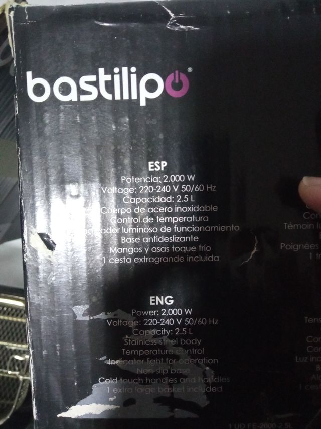 Freidora Bastilipo PE-2000-2,5L