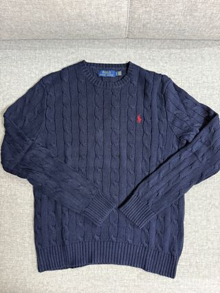Jersey Polo Ralph Lauren Azul Cable Knit
