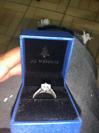 Anillo Plata Diamantes Naturales JO WISDOM