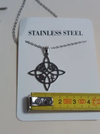 Collana Amuleto Nodo Strega Ankh Pentacolo