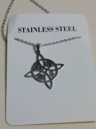 Collana Amuleto Nodo Strega Ankh Pentacolo