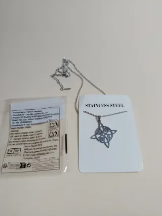 Collana Amuleto Nodo Strega Ankh Pentacolo