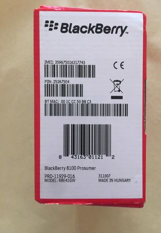 Blackberry Pearl 8100 Nero - Non Funzionante