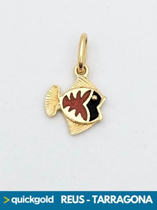 035-03-00874 COLGANTE ORO 18K PIRAÑA