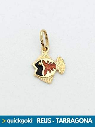 035-03-00874 COLGANTE ORO 18K PIRAÑA