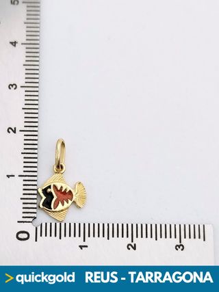 035-03-00874 COLGANTE ORO 18K PIRAÑA