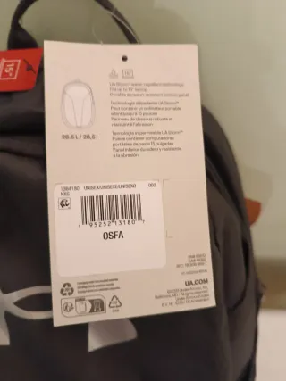 Mochila Under Armour Negra NUEVA+ETIQUETA