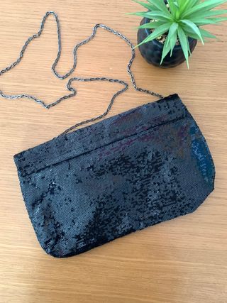 Bolso fiesta Sfera lentejuelas negro/plata