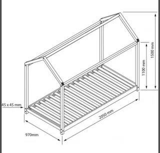 Cama Montessori 90x190cm Blanca.