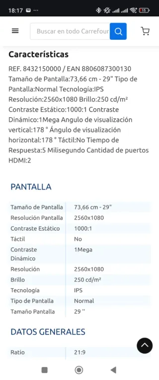 Monitor LG 29 Ultrawide