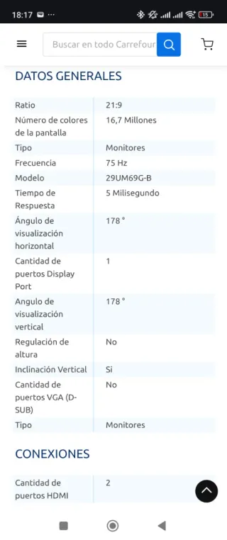 Monitor LG 29 Ultrawide