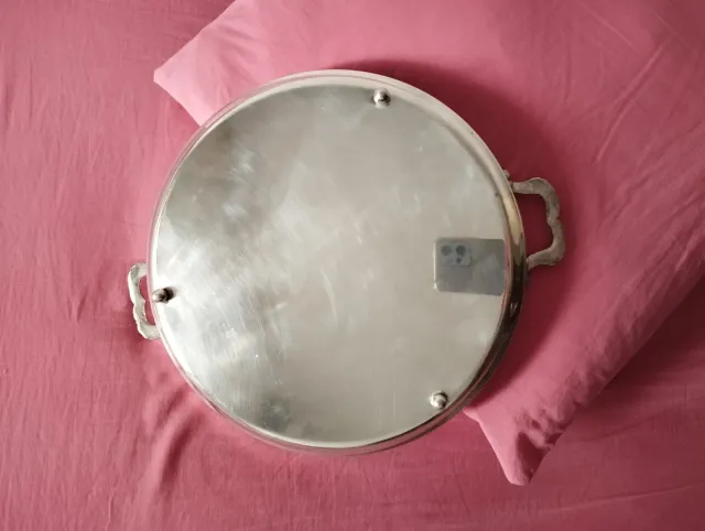 Bandeja Aperitivo Vintage Alpaca y Cristal