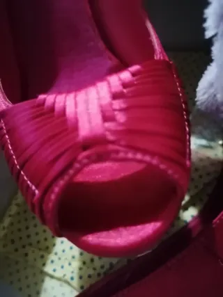 Zapatos plataforma raso fucsia