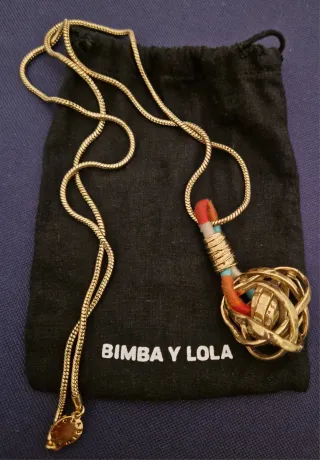 Collar BIMBA Y LOLA dorado y multicolor