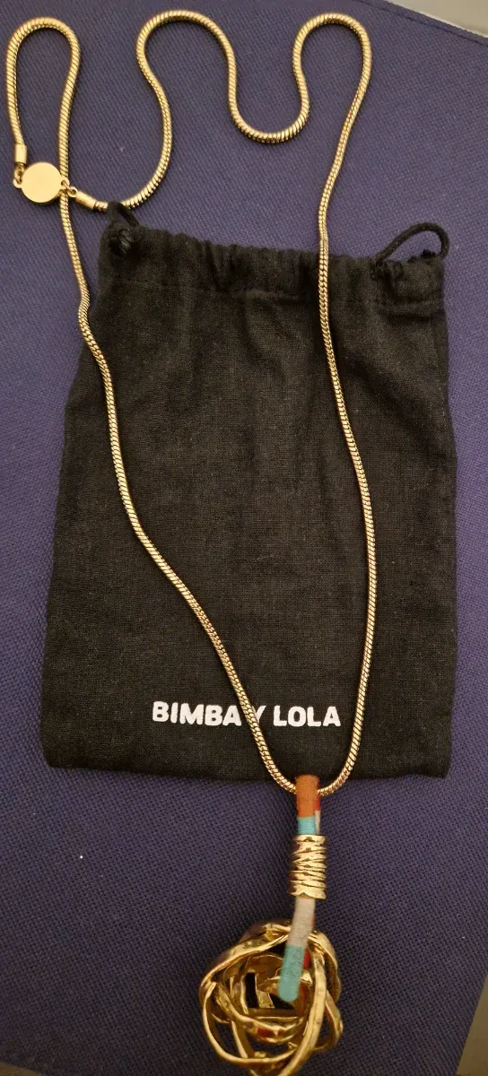 Collar BIMBA Y LOLA dorado y multicolor