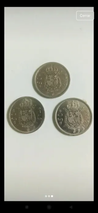 3 Monedas 50 Pesetas Juan Carlos I 1975-*78(2)*79