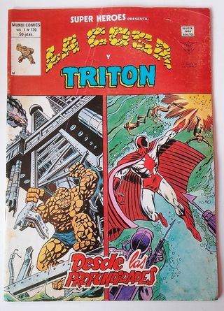 cosa, namor, triton, spiderman y ms. marvel