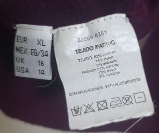 Chaqueta Roberto Verino Talla XL color Berenjena