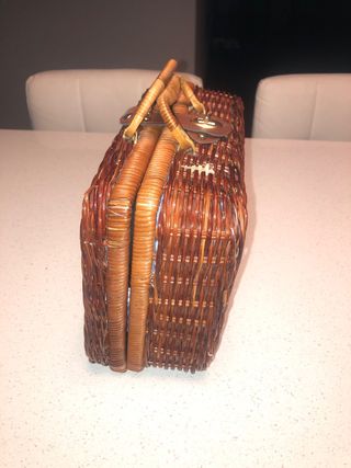 Kit Picnic Cesta Mimbre Azul