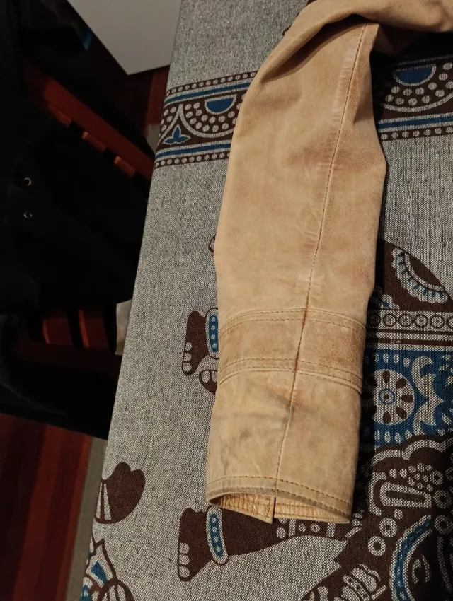 Chaqueta piel cabra beige Talla M