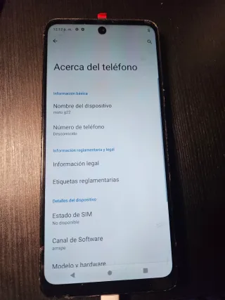 Motorola G22 128GB Nero per pezzi o riparazione
