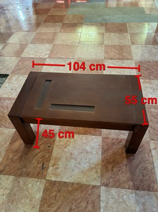 Mesa de centro de madera 104x55x45 cm