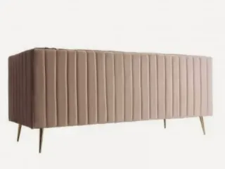 Sofá de SKlum de 3 plazas en terciopelo color topo