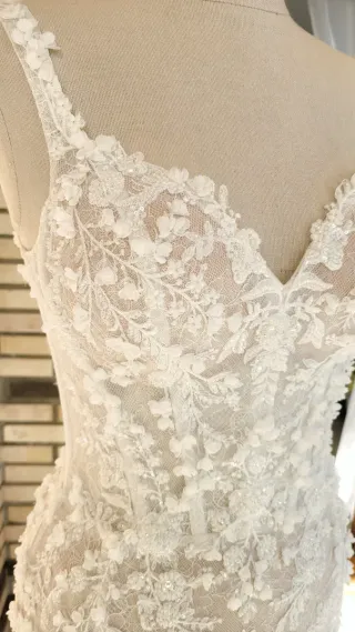 Vestido Novia Sirena Encaje Talla 38