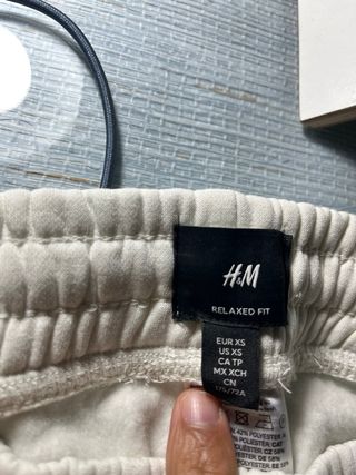 Pantalón Chandal H&M Blanco Talla XS