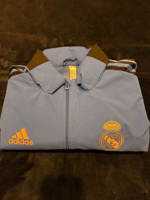 Chaqueta Real Madrid Adidas Azul y Marrón