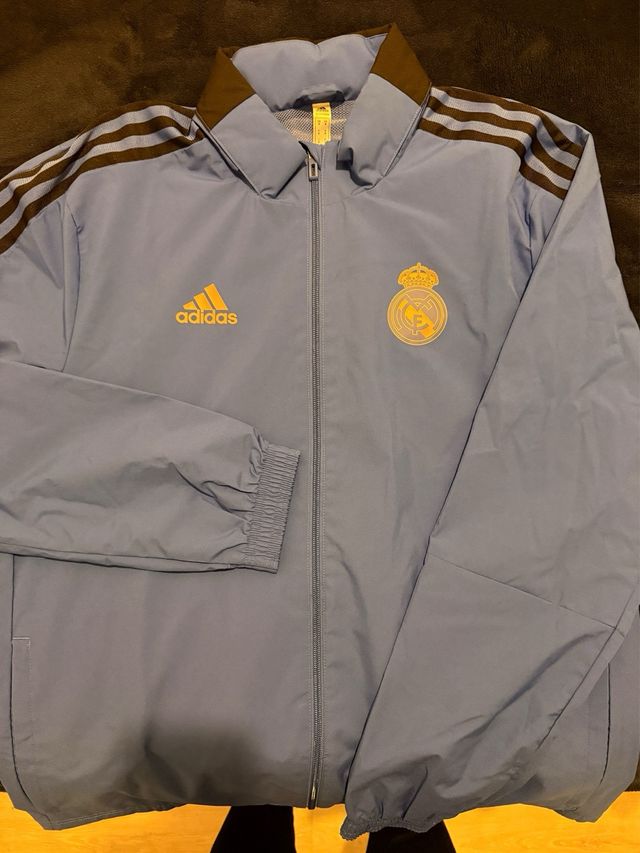 Chaqueta Real Madrid Adidas Azul y Marrón