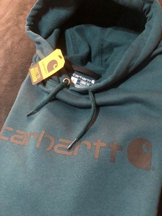 Sudadera Carhartt Logo Gráfico Verde Azul