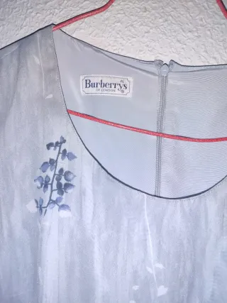 Vestido floral Burberrys azul y blanco