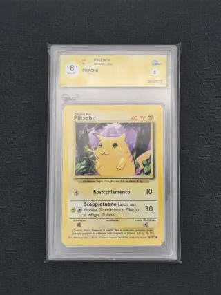 Carta Gradata GRAAD 8 Pikachu Base Set ITA