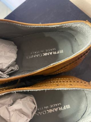 Scarpe Oxford Frank Daniel Pelle Marrone Tg 38