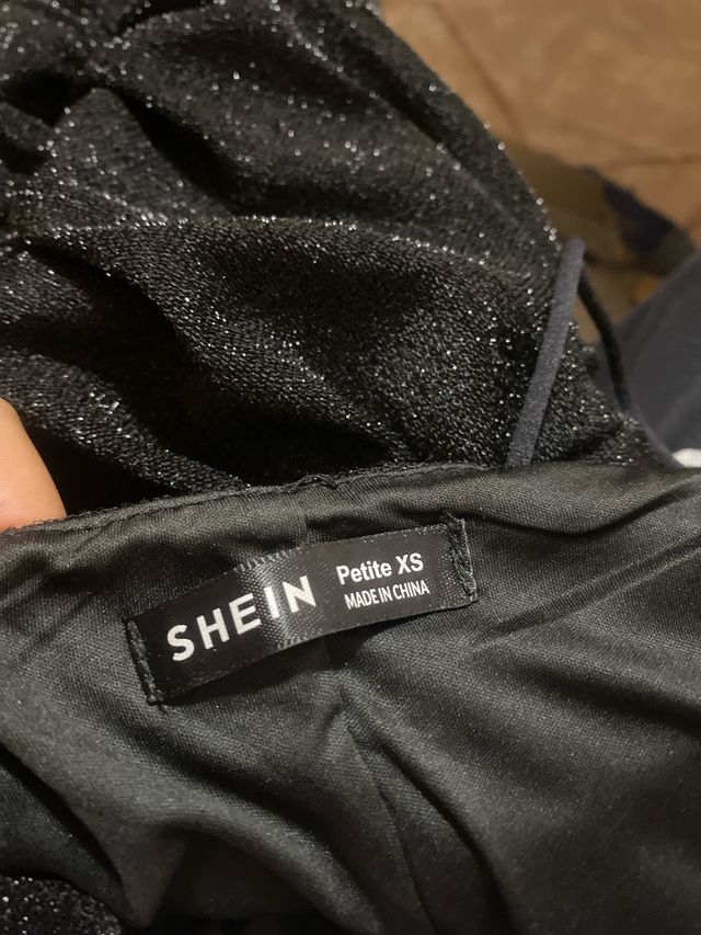 Vestido brillante tirantes corto