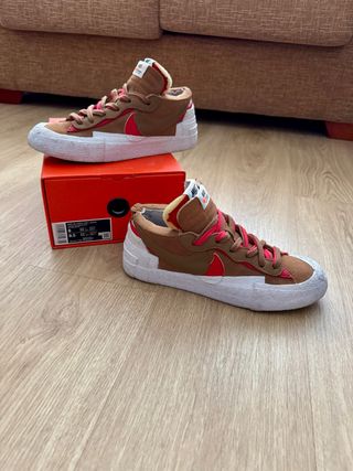 Nike Blazer Low x Sacai Marrón/Rojo Talla 41