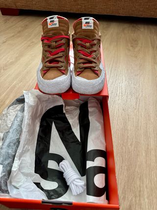 Nike Blazer Low x Sacai Marrón/Rojo Talla 41
