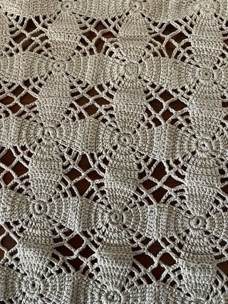 Centrino uncinetto fatto a mano 53x30 cm