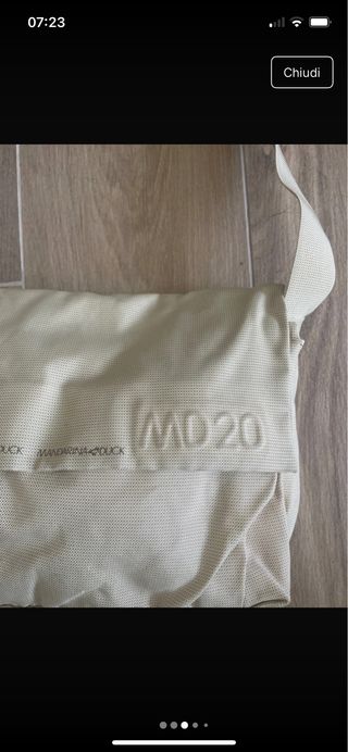 Borsa tracolla Mandarina Duck beige capiente