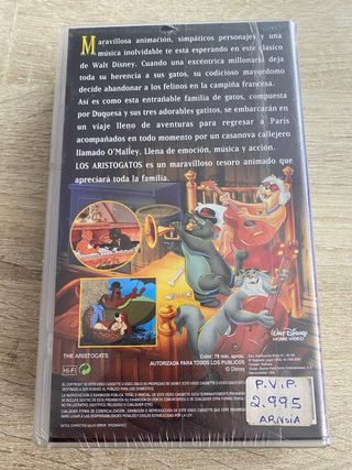 Los Aristogatos VHS Precintada 1999