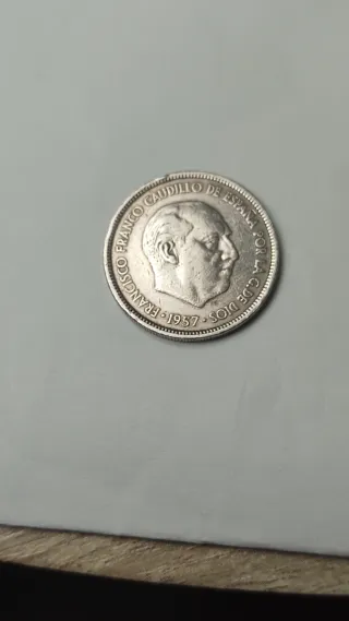 Moneda Franco 1957 5 PST y 25 PST precio a conveni