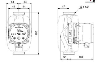 Grundfos Alpha2 25-60 180 Bomba Calefacción