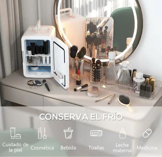 Nevera cosméticos espejo LED