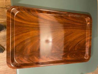 4 vassoi effetto legno.