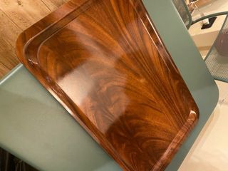 4 vassoi effetto legno.