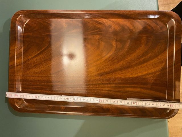 4 vassoi effetto legno.