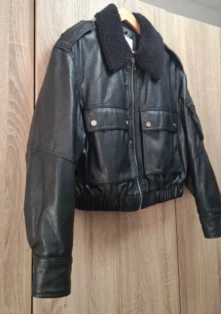 Cazadora Bomber Aviador Negra