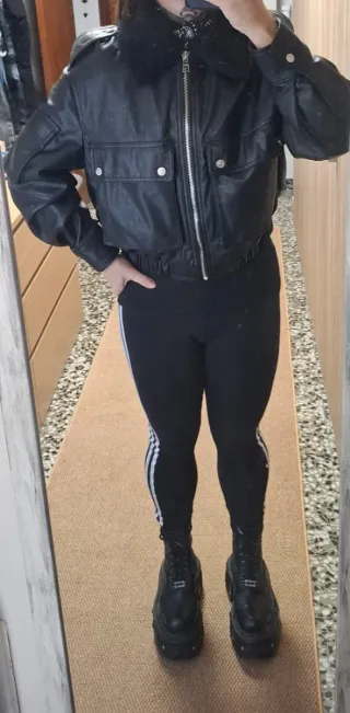 Cazadora Bomber Aviador Negra