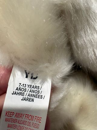 Bufanda azul y blanca con forro de pelo